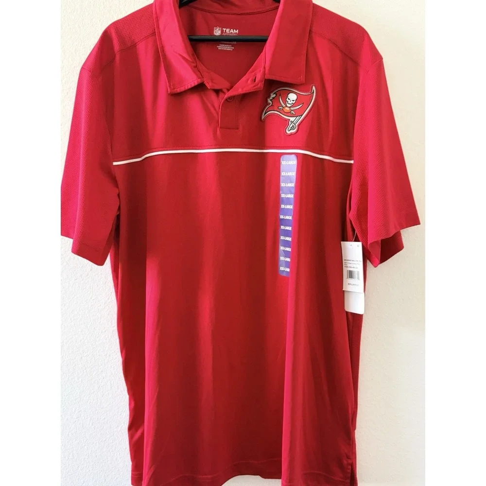 Tampa Bay Buccaneers NFL Team Apparel Polo Shirt Red XX-Large NWT New